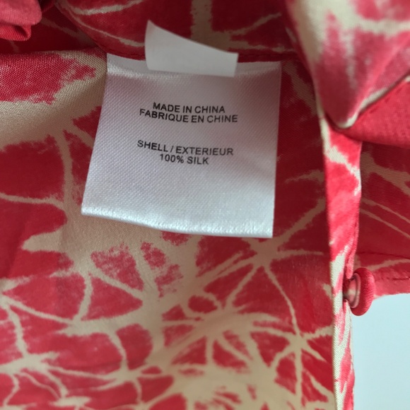 Gryphon Silk One Shoulder Ruffle Red Crop Blouse Womens XS - Picture 6 of 10